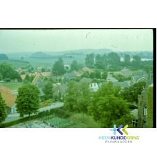 Luchtfoto Zicht op walhof van uit kerktoren Lobith Coll. G.B. Janssen (575)